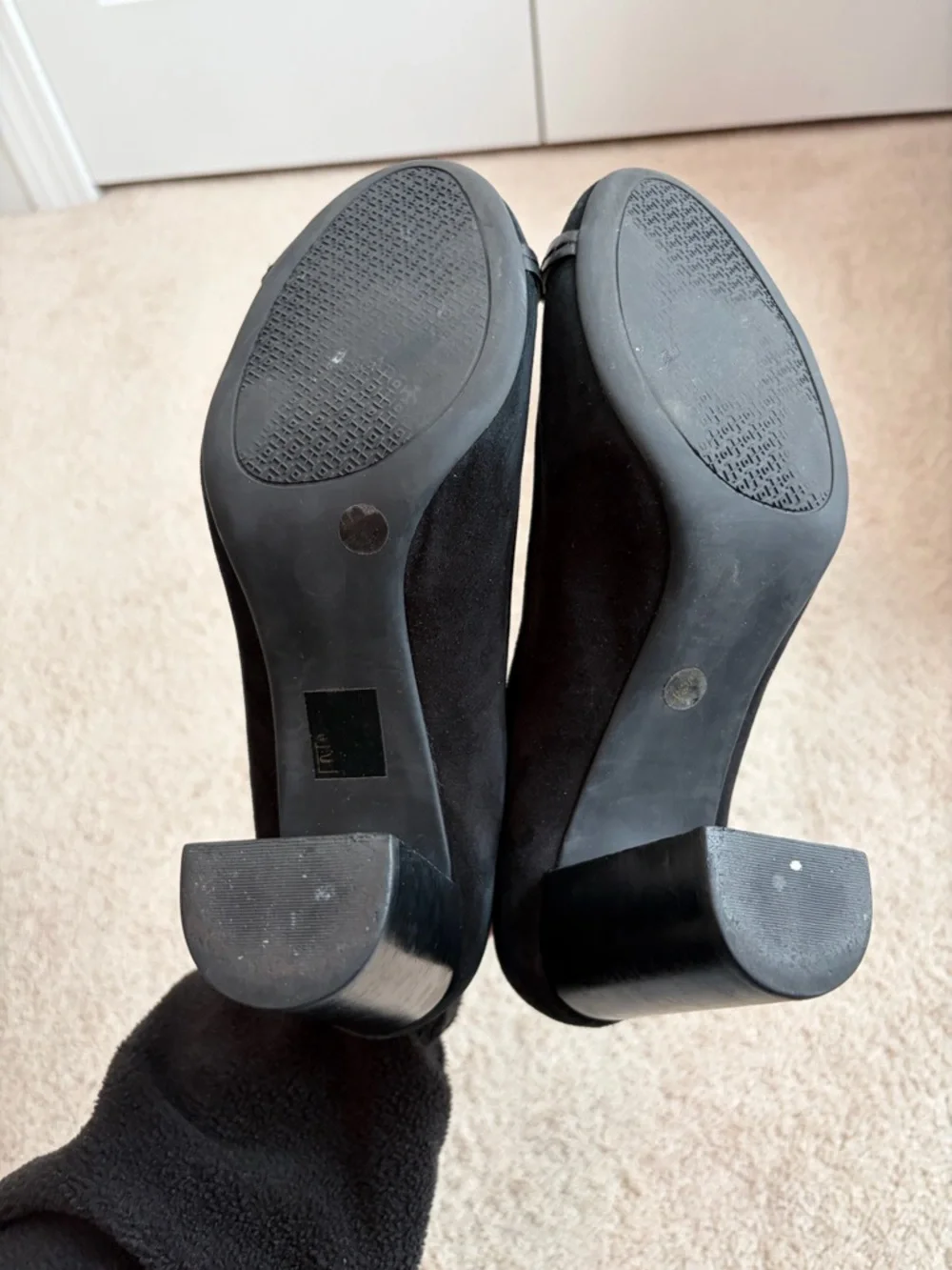 Tory Burch Mini Miller Black Suede Leather Pump Women's Size 9.5